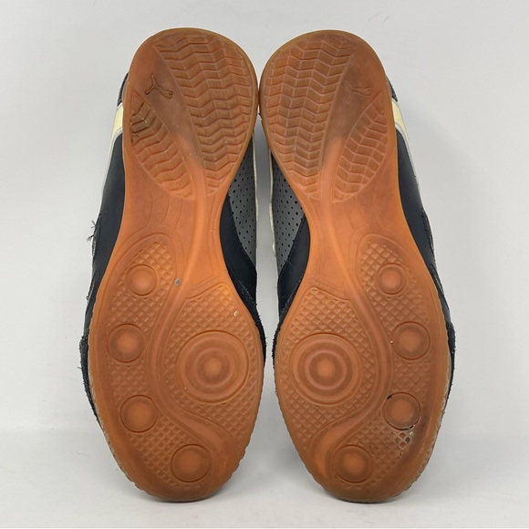 Puma Powercat Shoes Mens 6 Black Leather Suede Indoor Soccer Sneakers Trainers - Picture 16 of 16